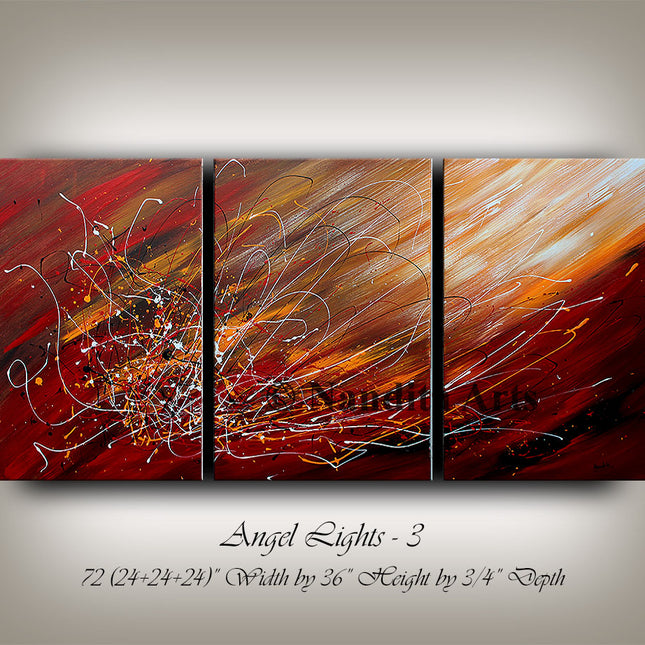 Red Abstract Wall Art Decor for Living Room Art  - Sale