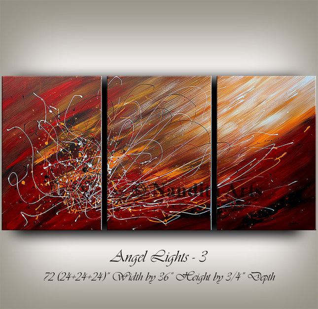 Red Abstract Wall Art Decor for Living Room Art  - Sale