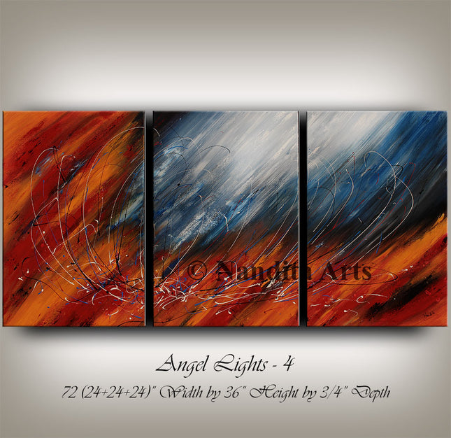 100% Original Handcrafted 3-Panel Abstract Wall Art for Rooms