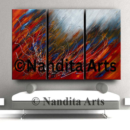 Abstract Wall Art Contemporary oversized Abstract painting canvas art - Life and Consciousness - 9