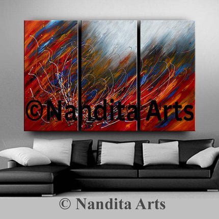 Abstract Wall Art Contemporary oversized Abstract painting canvas art - Life and Consciousness - 9