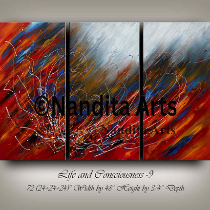 Abstract Wall Art Contemporary oversized Abstract painting canvas art - Life and Consciousness - 9