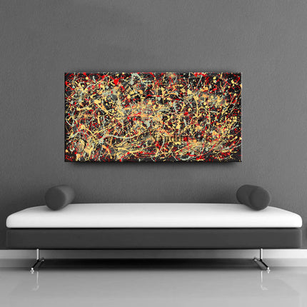 Drip Painting | Jackson Pollock Picture Print On Framed Canvas Wall Art