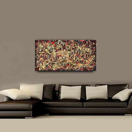 Drip Painting | Jackson Pollock Picture Print On Framed Canvas Wall Art