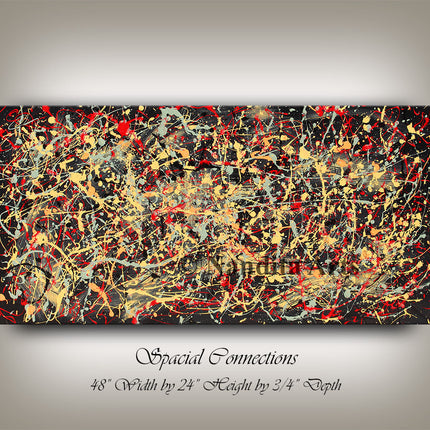 Drip Painting | Jackson Pollock Picture Print On Framed Canvas Wall Art