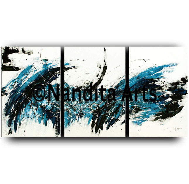 3 Panel Canvas Abstract Wall Art DecorContemporary Artwork Abstract Wall Art For Living Room - Twists and Turns - 3