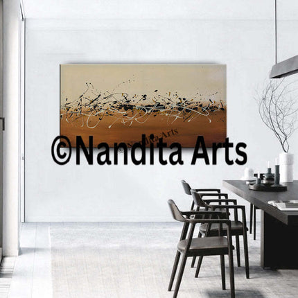 Abstract Painting Jackson Pollock Wall Art on Canvas - Foundation of Thought - 4