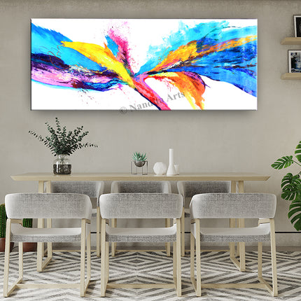 Large Abstract Painting Art Colorful Bloom Flower Poster Canvas Painting For Living Room -Midnight Wind -10