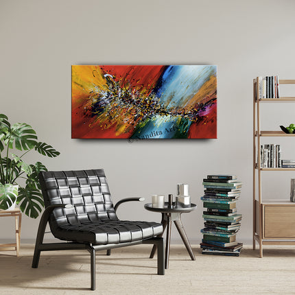 Abstract oil painting on canvas original painting - New Destiny - 30