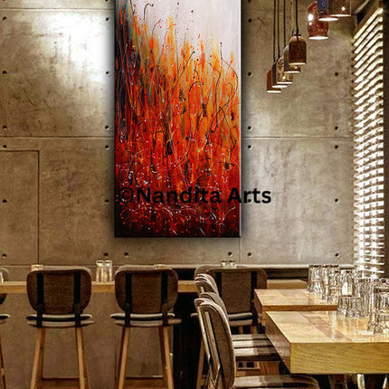 Jackson Pollock Red Painting large abstract art Modern Wall Decor - Rising from the Ash - 10