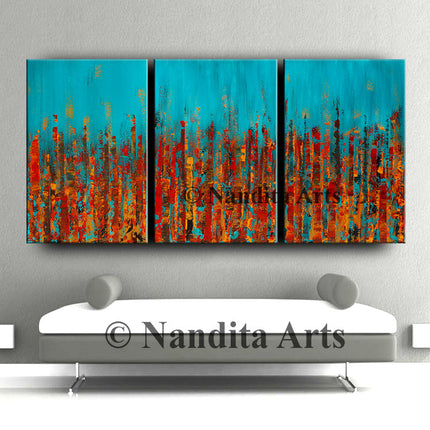 Original Cityscape Painting for Bedroom Decor Art - Sale