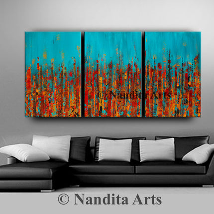 Original Cityscape Painting for Bedroom Decor Art - Sale