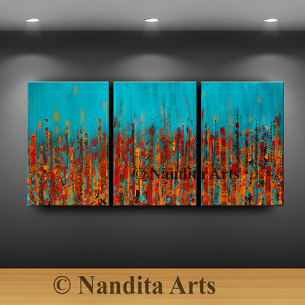 Original Cityscape Painting for Bedroom Decor Art - Sale