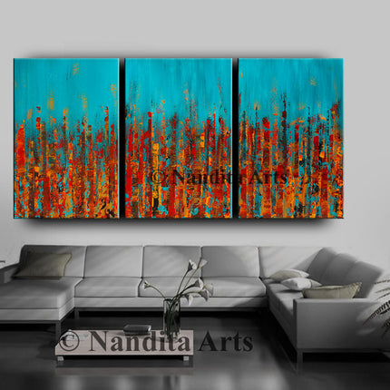 Original Cityscape Painting for Bedroom Decor Art - Sale