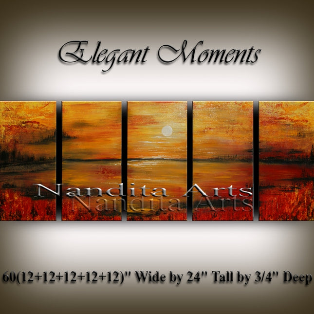 Abstract Wall Art Watercolor Triptych Color Painting - Elegant Moments