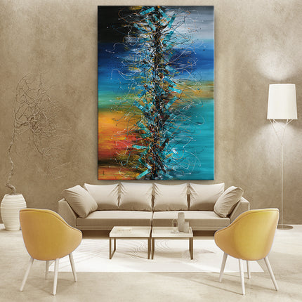 large  Jackson pollack style artwork vertical art Painting  for home bedroom décor canvas art  - New Destiny - 23