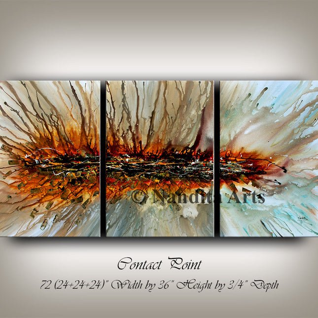 3 Piece Modern Wall Art Painting On Canvas for Bedroom Wall Art Painting - Contact Point