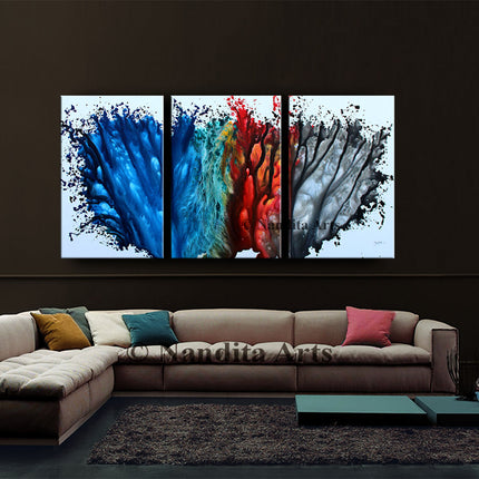 Watercolor Painting on Canvas Original Modern Wall Art  - Shades of Emotion - 4