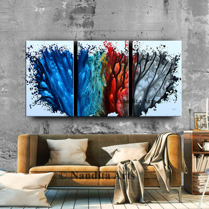 Watercolor Painting on Canvas Original Modern Wall Art  - Shades of Emotion - 4