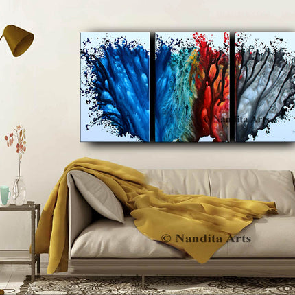 Watercolor Painting on Canvas Original Modern Wall Art  - Shades of Emotion - 4