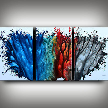 Watercolor Painting on Canvas Original Modern Wall Art  - Shades of Emotion - 4